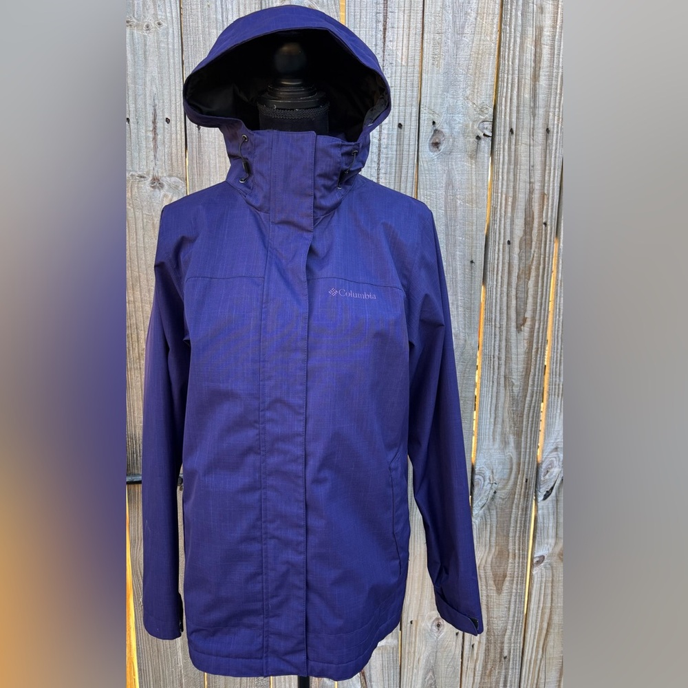 Columbia Sleet to Street Interchange Purple Hooded Jacket Size M Shell Only
